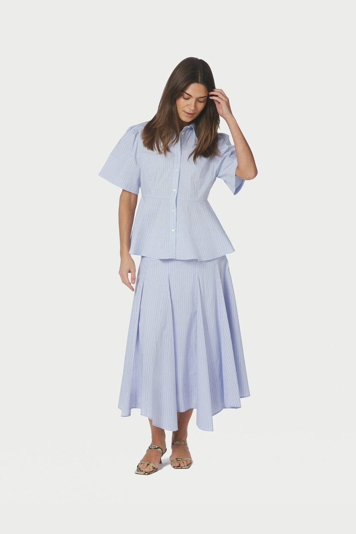 Neo Noir - Janelle Stripe Shirt 168838 - 417 - Blue/Brown Stripe