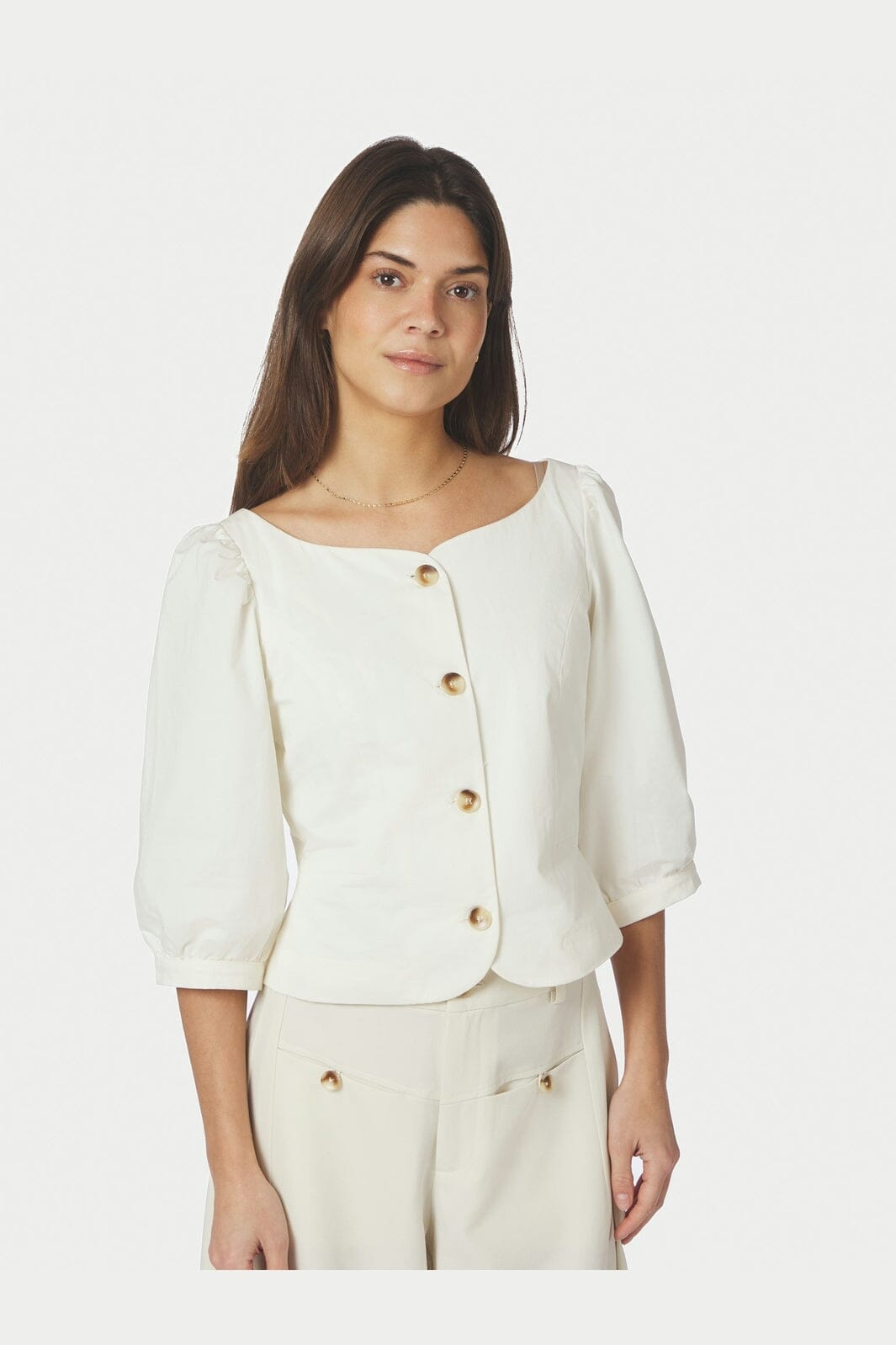Neo Noir - Jeannie Twill Blouse 167719 - 121 - Off White
