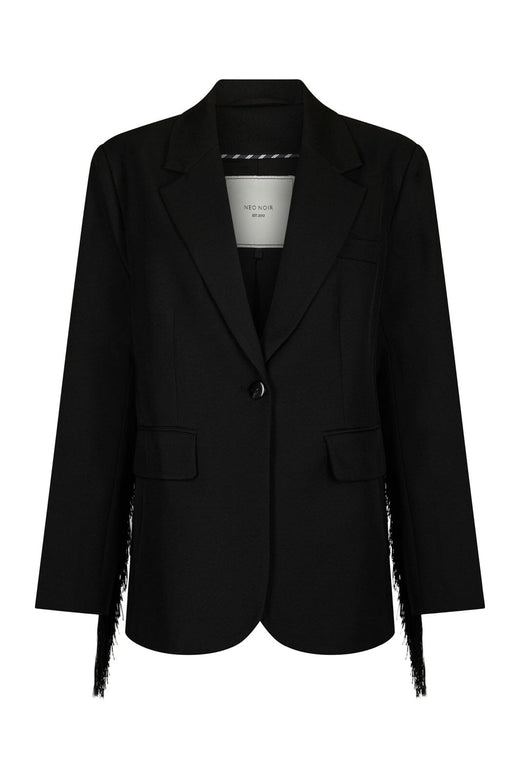Neo Noir - Jelka Structure Fringe Blazer 168715 - 100 - Black