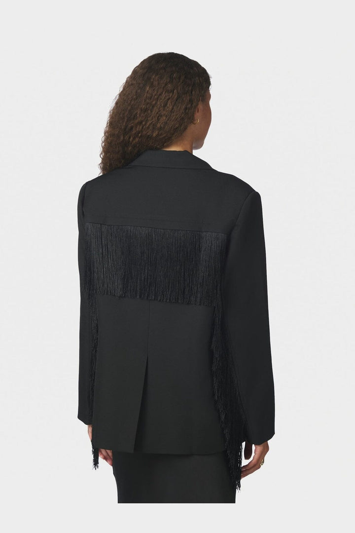 Neo Noir - Jelka Structure Fringe Blazer 168715 - 100 - Black