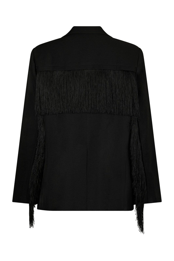 Neo Noir - Jelka Structure Fringe Blazer 168715 - 100 - Black
