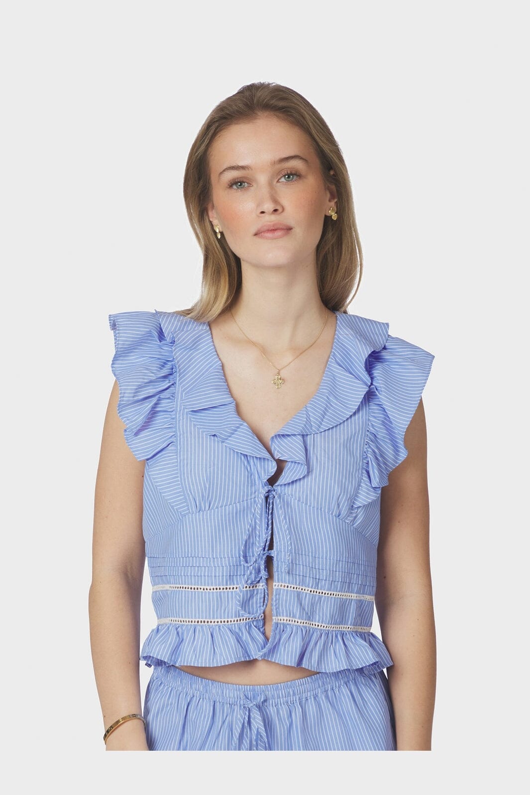 Neo Noir - Jolia Stripe Top 169346 - 145 - Light Blue