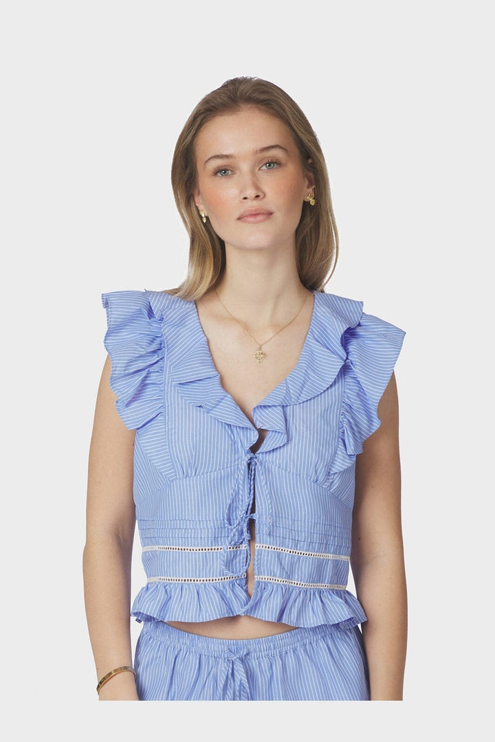 Neo Noir - Jolia Stripe Top 169346 - 145 - Light Blue