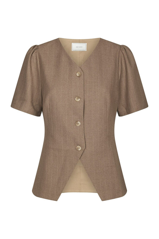 Neo Noir - Jules Pinstripe Blouse 163592 - 214 - Taupe