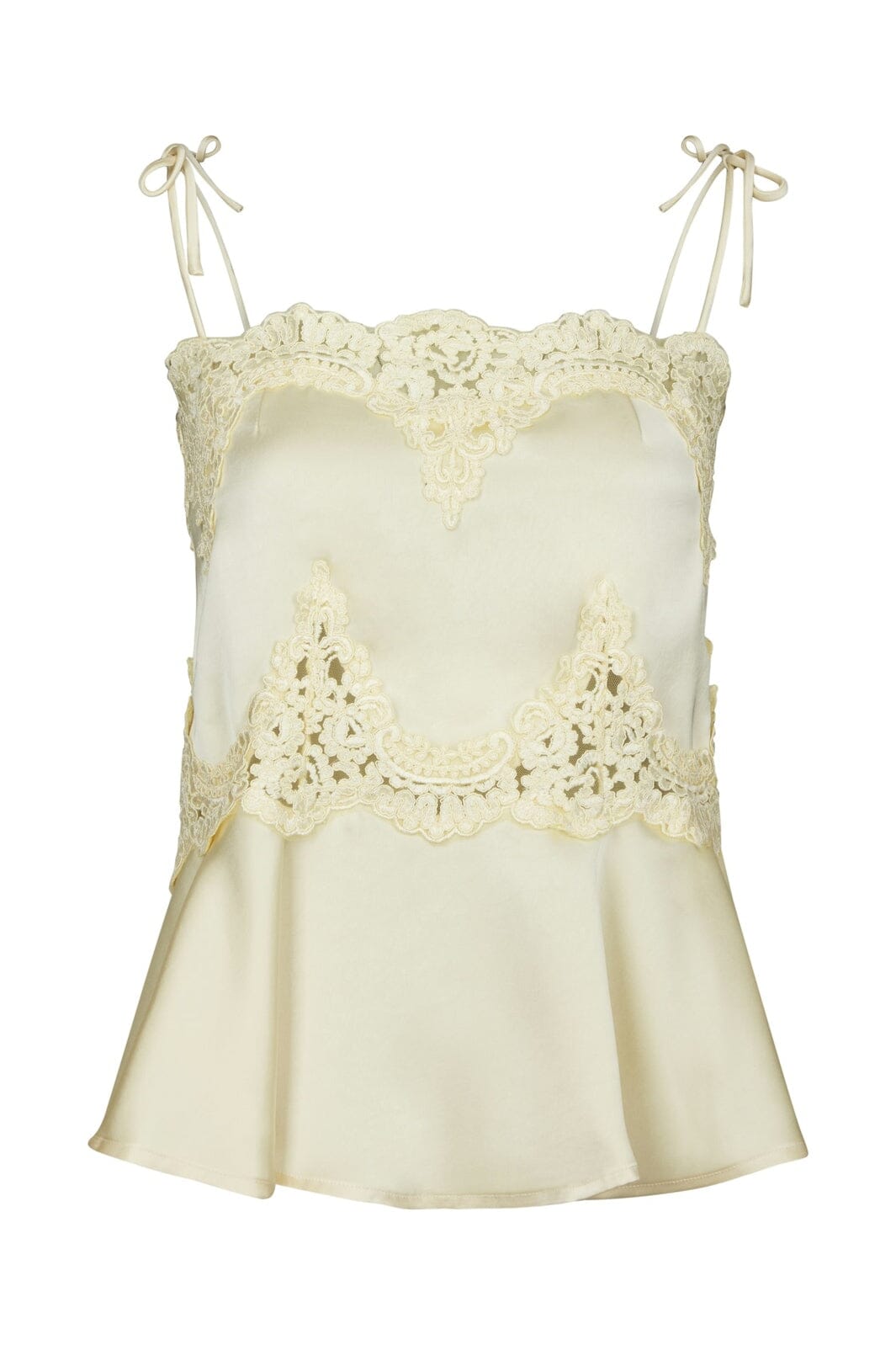 Neo Noir - Kaela Heavy Sateen Lace Top 168290 - 191 - Light Yellow