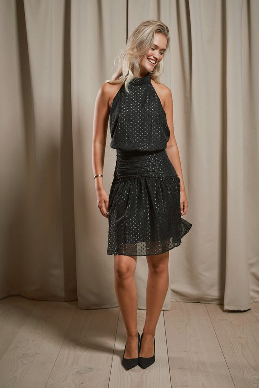 Neo Noir - Katerin Glitz Dot Dress 170867 - 100 - Black