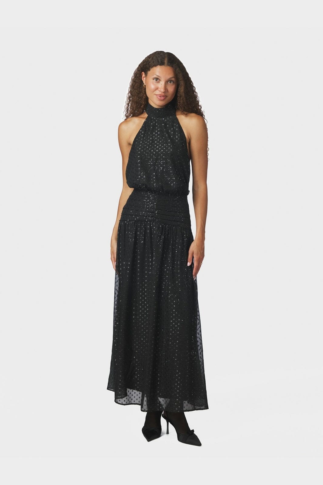 Neo Noir - Katerin Glitz Dot Dress 170867 - 100 - Black