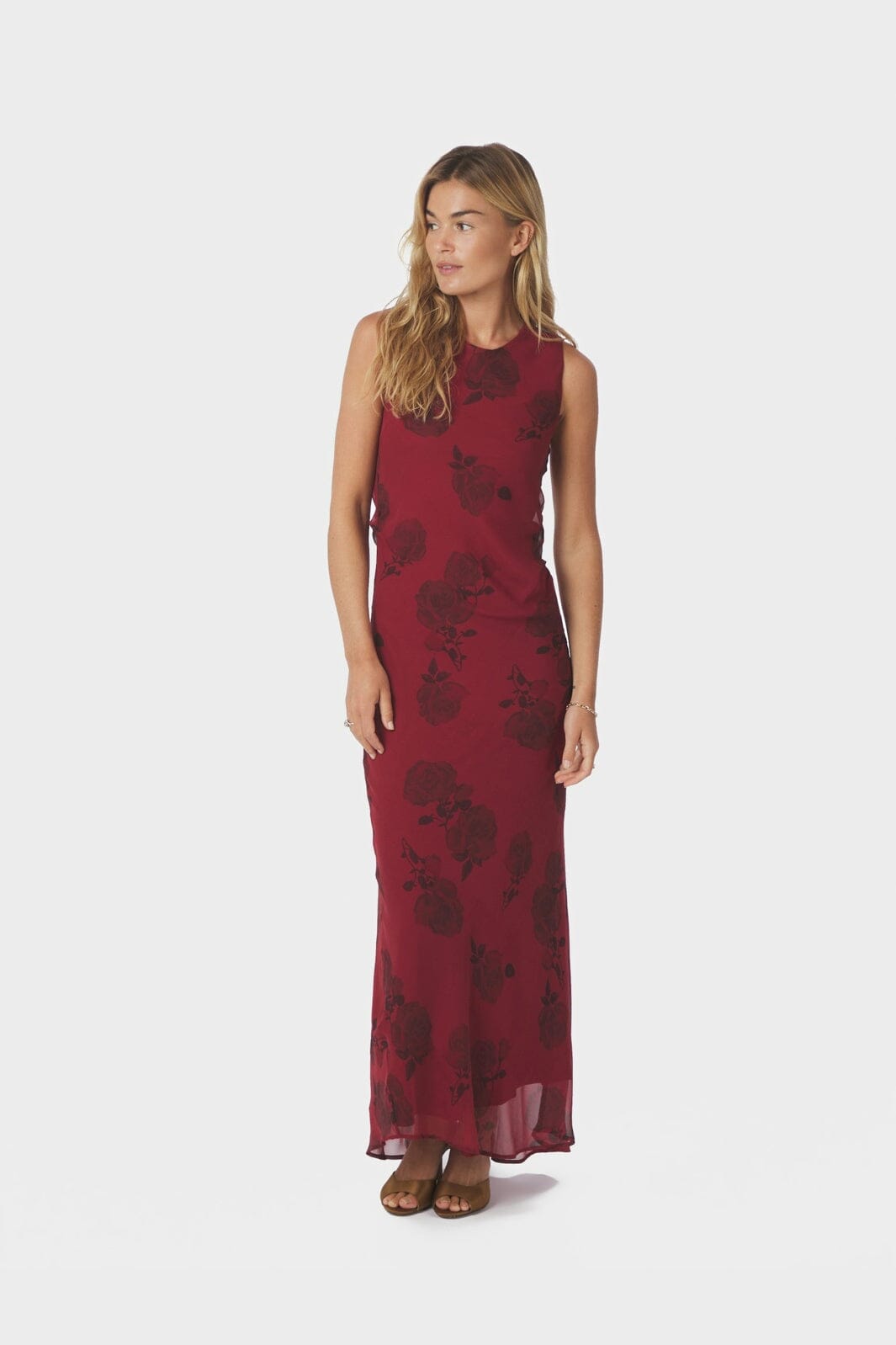 Neo Noir - Kelsa Rose Dress 167233 - 321 - Dark Red