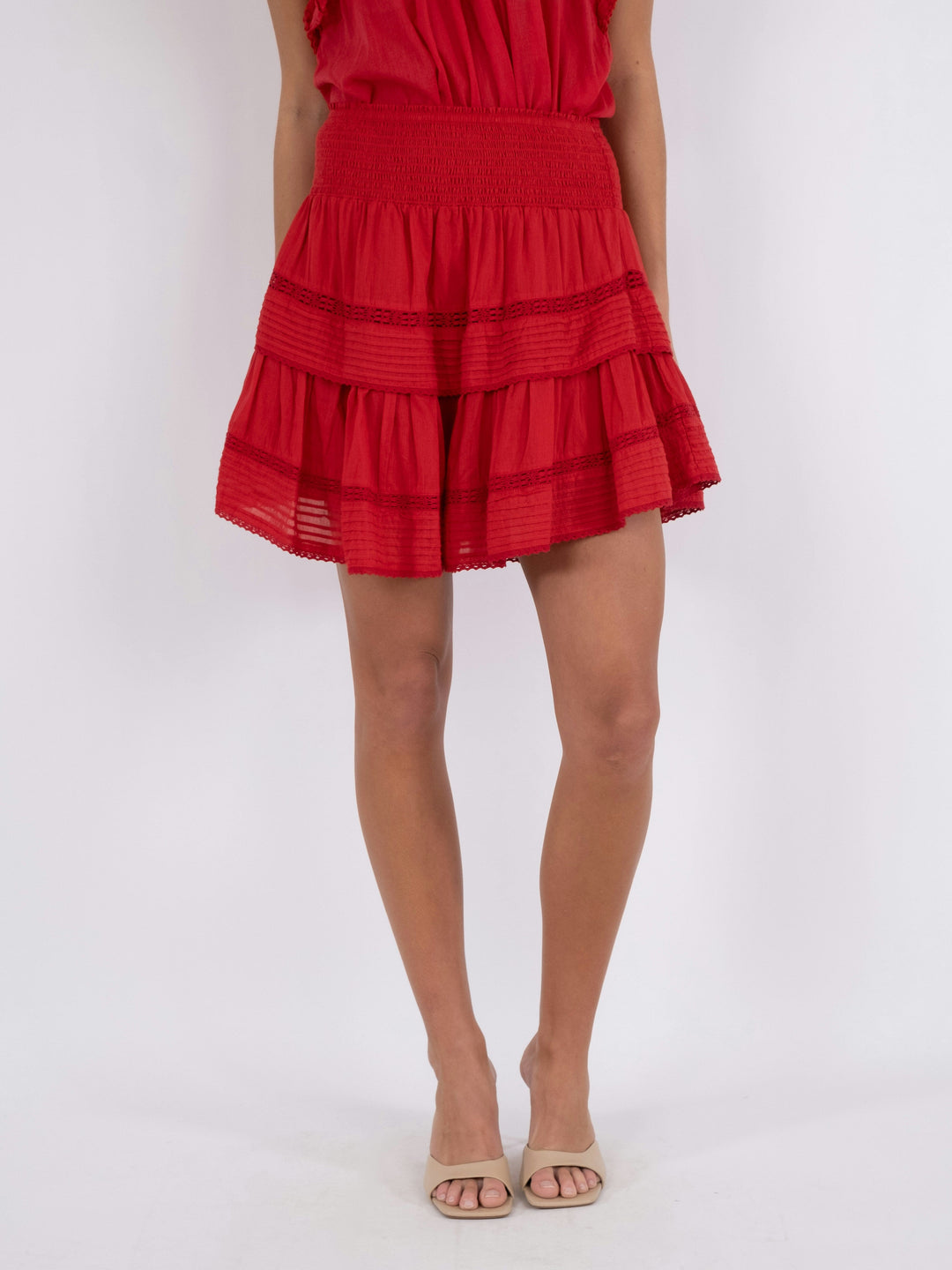 Neo Noir - Kenia S Voile Skirt - Red