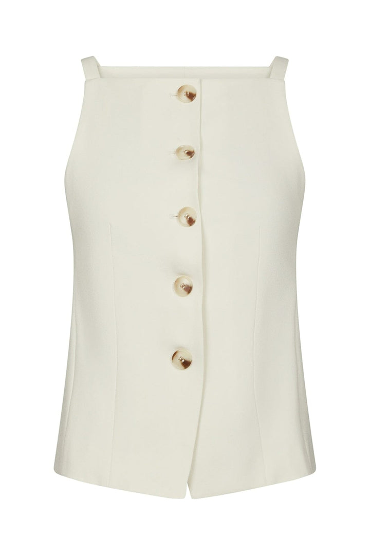 Neo Noir - Kylie Structure Waistcoat 161620 - 121 - Off White