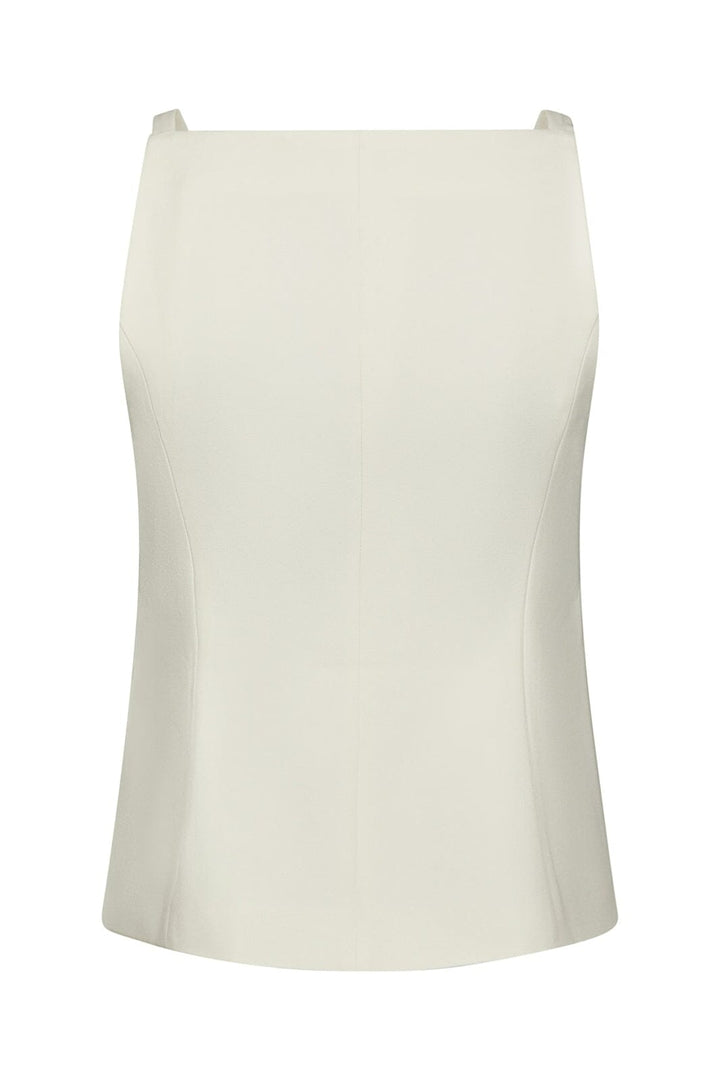 Neo Noir - Kylie Structure Waistcoat 161620 - 121 - Off White