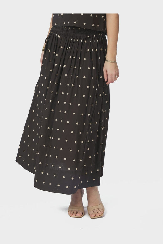 Neo Noir - Lillie Dot Skirt 167645 - 676 - Dark Brown