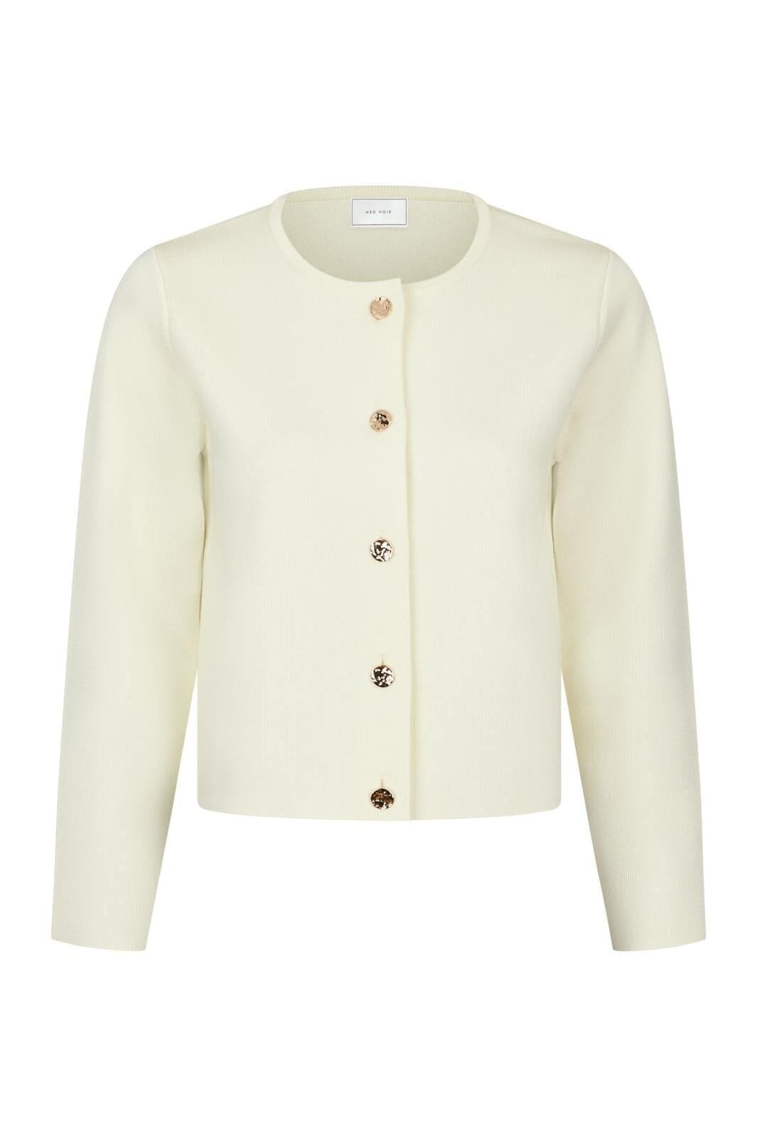 Neo Noir - Limi Smooth Knit Cardigan 164567 - 121 - Off White