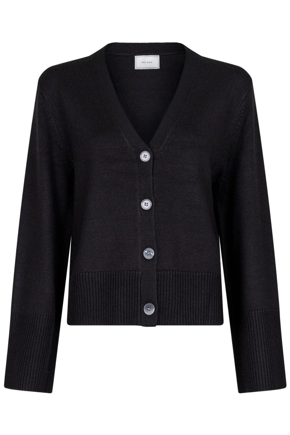 Neo Noir - Lotta Knit Cardigan - Black Cardigans 