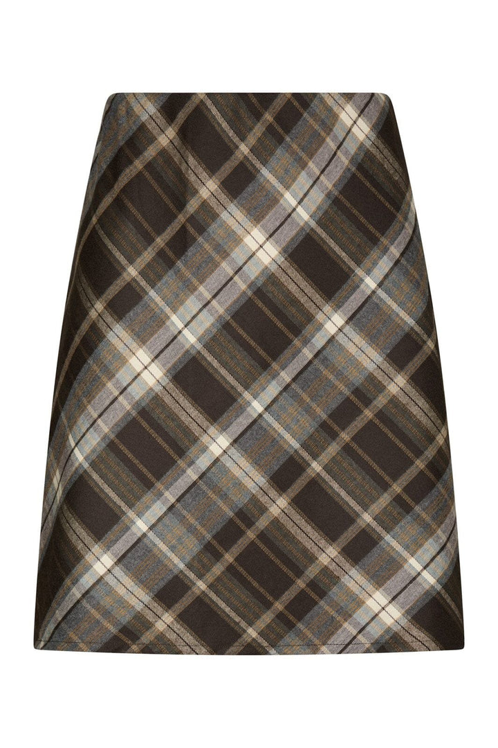 Neo Noir - Lunna Check Skirt 165705 - 210 - Brown