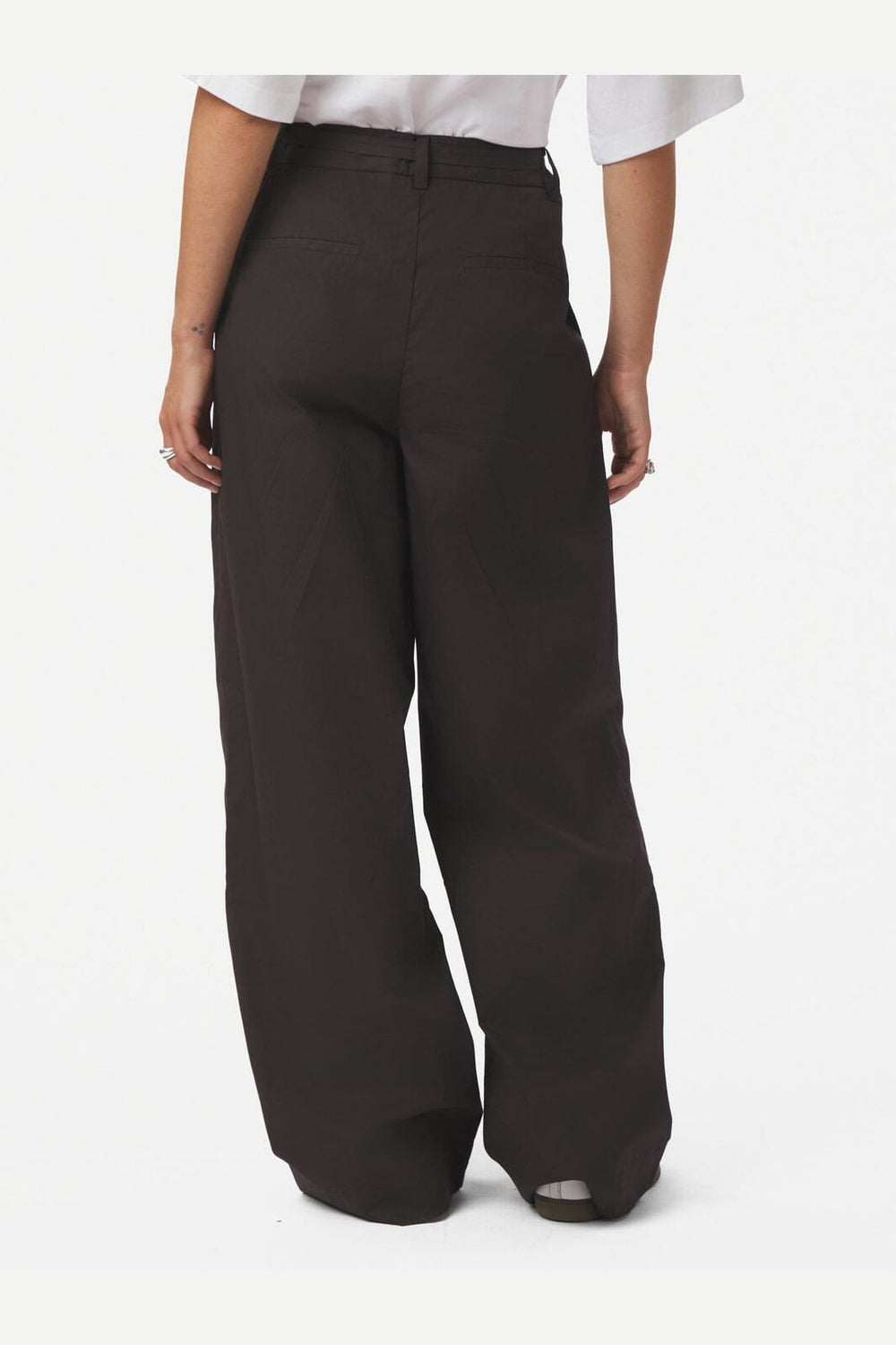 Neo Noir - Malba Poplin Pants 165795 - 676 - Dark Brown