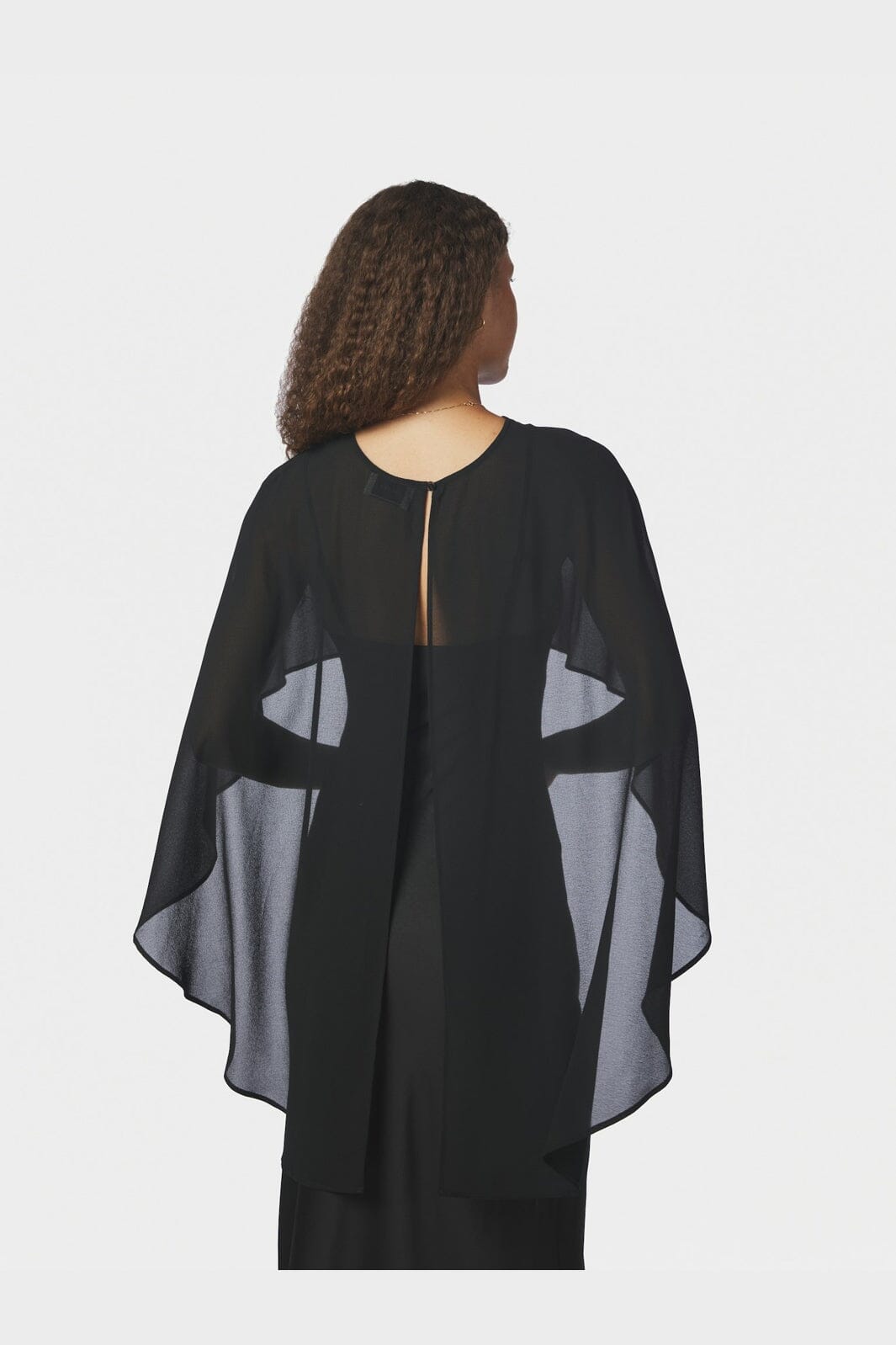 Neo Noir - Manufi Chiffon Cape 170836 - 100 - Black