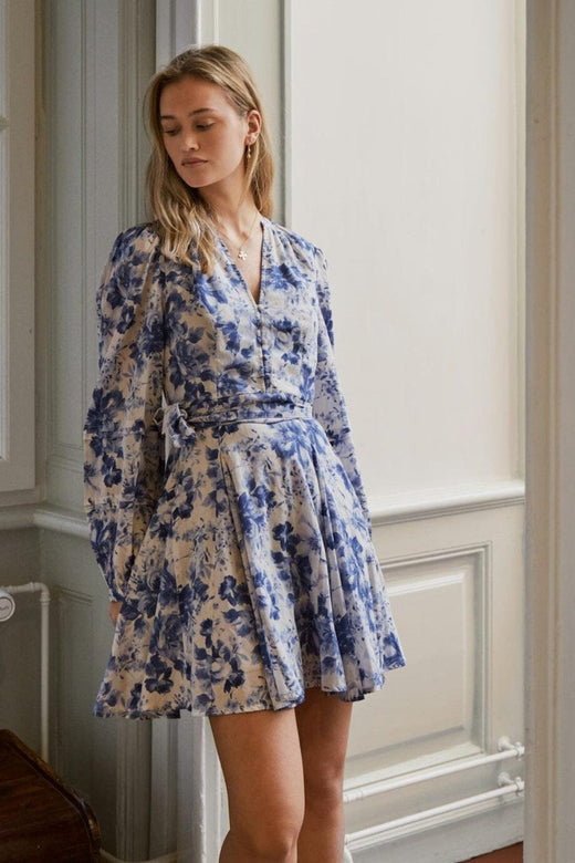 Neo Noir - Marise Print Dress 168743 - 145 - Light Blue