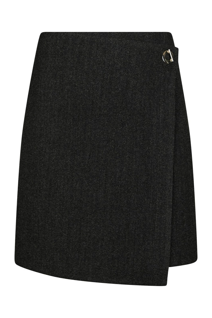 Neo Noir - Marisi Herringbone Skirt 165687 - 104 - Dark Grey