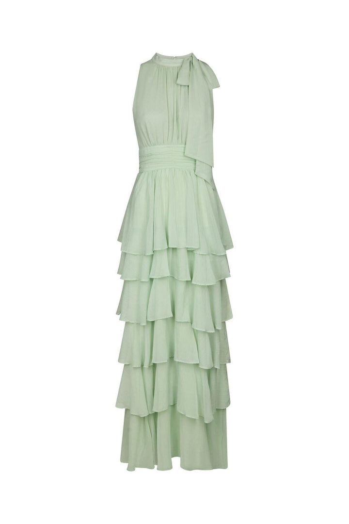 Neo Noir - Marli Solid Chiffon Dress 165640 - 154 - Light Green