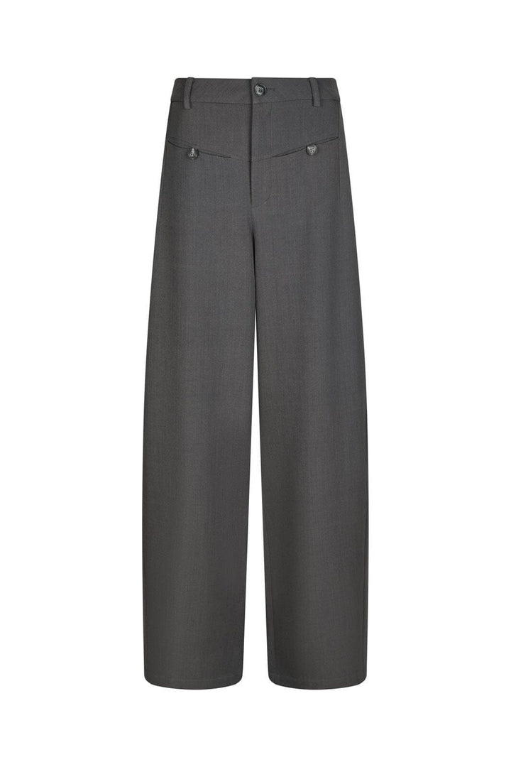 Neo Noir - Massie Structure Pants 165999 - 107 - Dark Grey Melange
