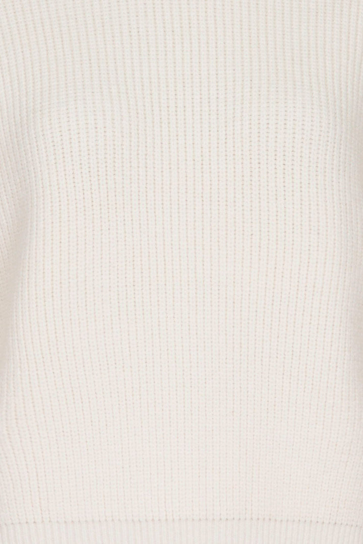 Neo Noir - Moana Solid Knit Blouse - Off White Strikbluser 