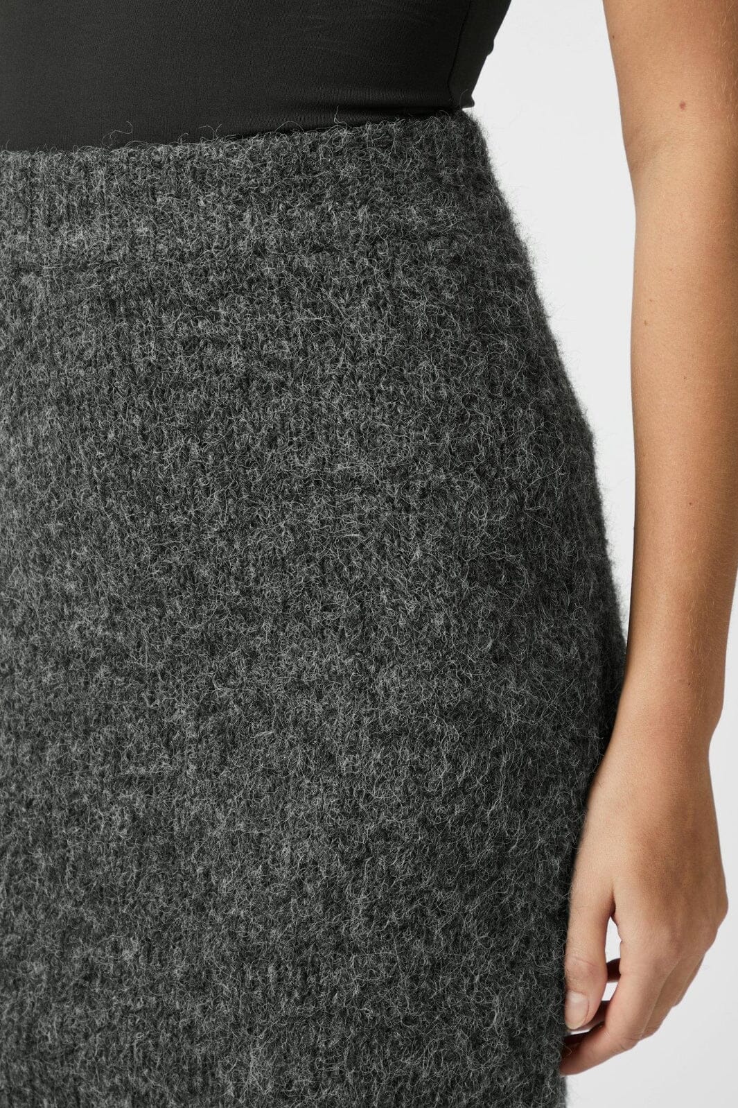 Neo Noir - Naria Fluffy Knit Skirt 165418 - 132 - Antracit