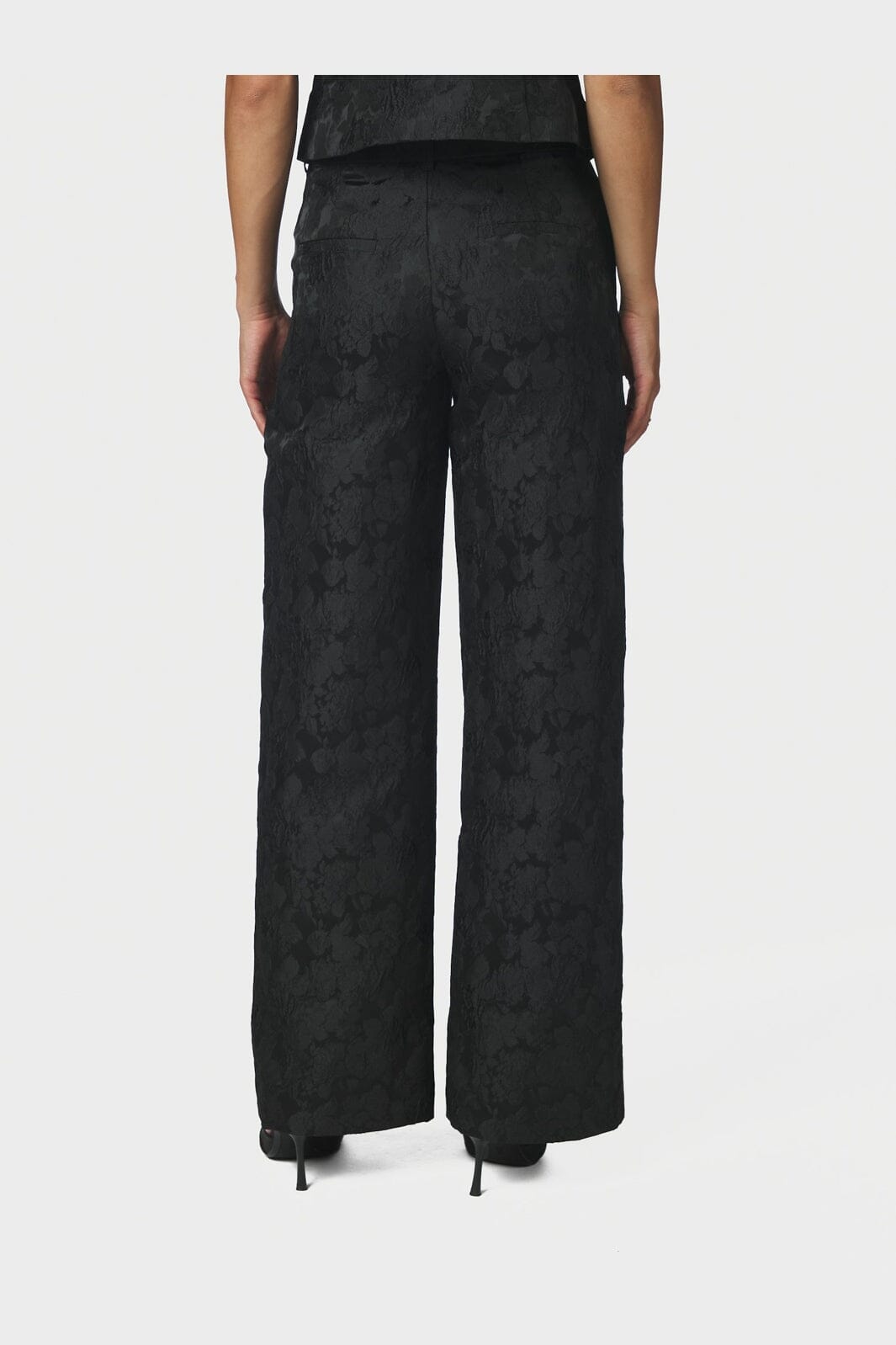 Neo Noir - Nathalie Flower Brocade Pants 171052 - 100 - Black