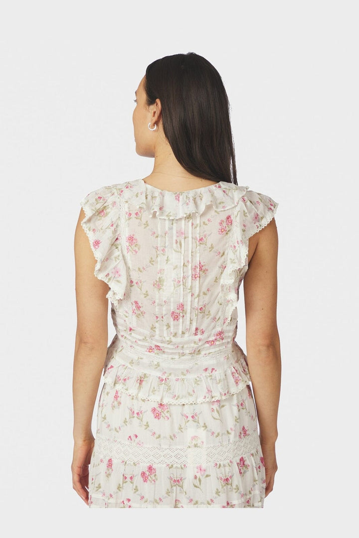 Neo Noir - Netali Spring Flower Top 168728 - 121 - Off White