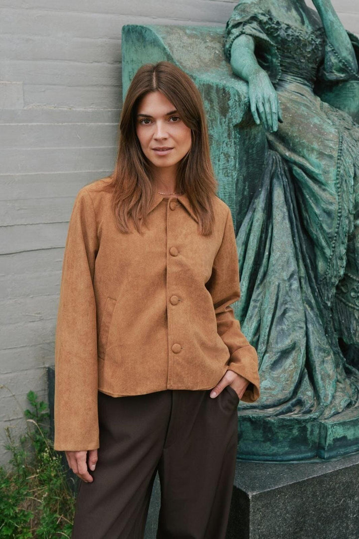 Neo Noir - Nilo Faux Suede Jacket 165954 - 604 - Cognac Jakker 