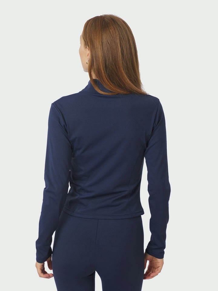 Neo Noir - Nolana Zip Blouse 167175 - 141 - Navy Bluser 