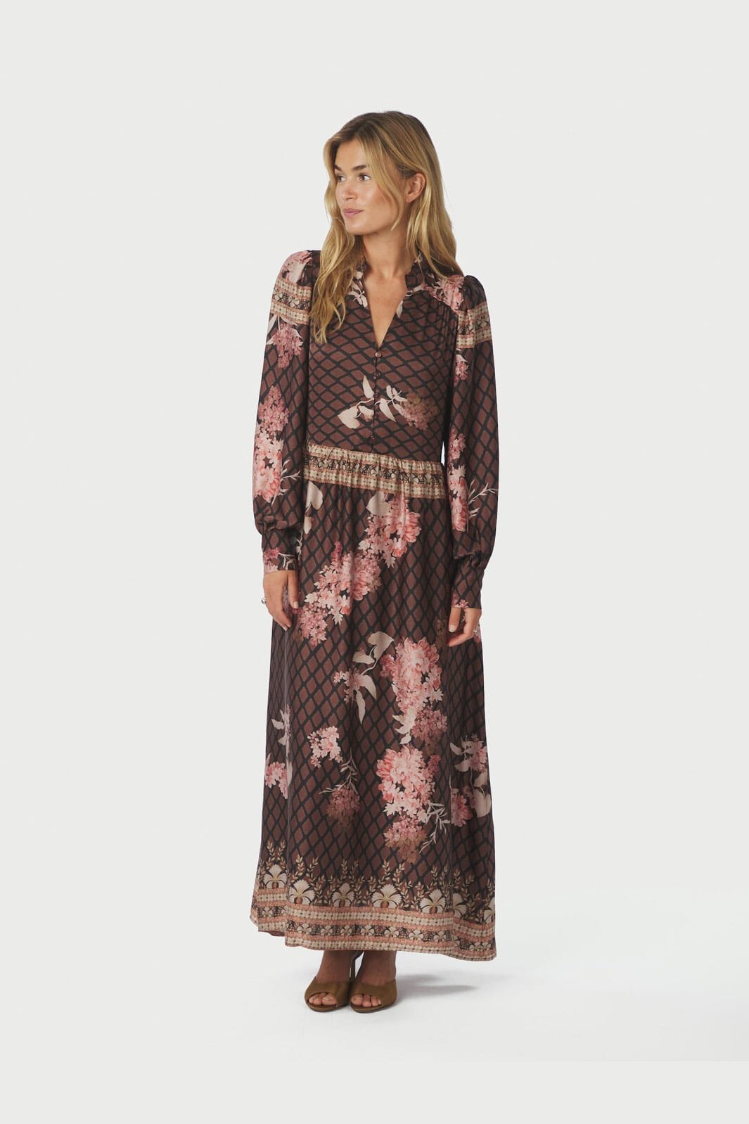 Neo Noir - Nova Botanical Border Dress 167258 - 100 - Black
