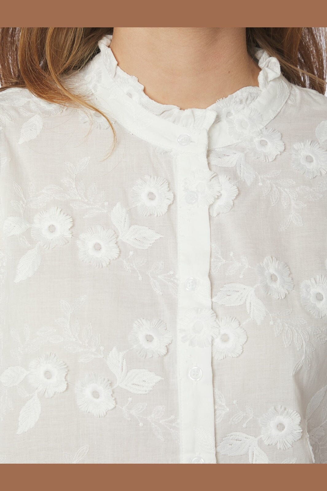 Neo Noir - Oda Deco Emb Shirt 166733 - 120 - White