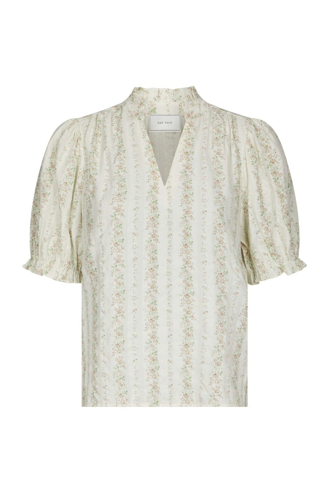 Neo Noir - Odesa Floral Stripe Blouse 168816 - 122 - Creme