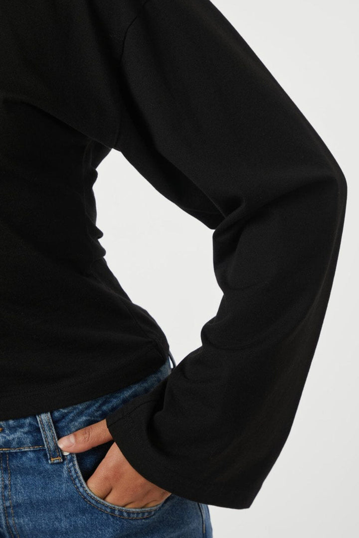 Neo Noir - Paska Boxy Long Tee 165973 - 100 - Black