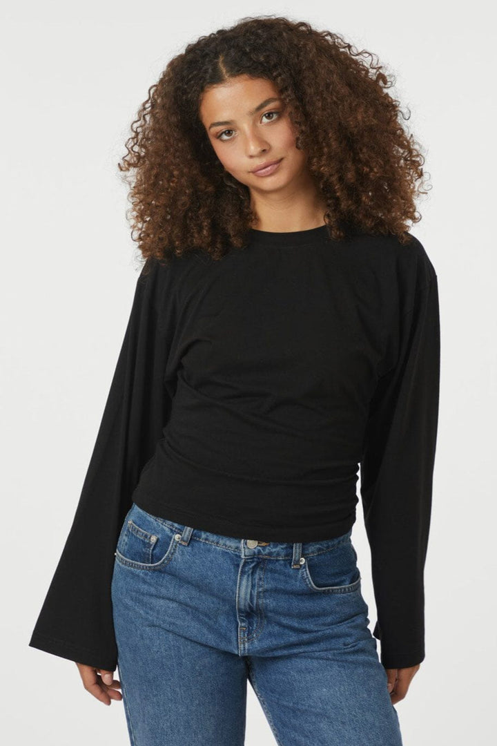 Neo Noir - Paska Boxy Long Tee 165973 - 100 - Black