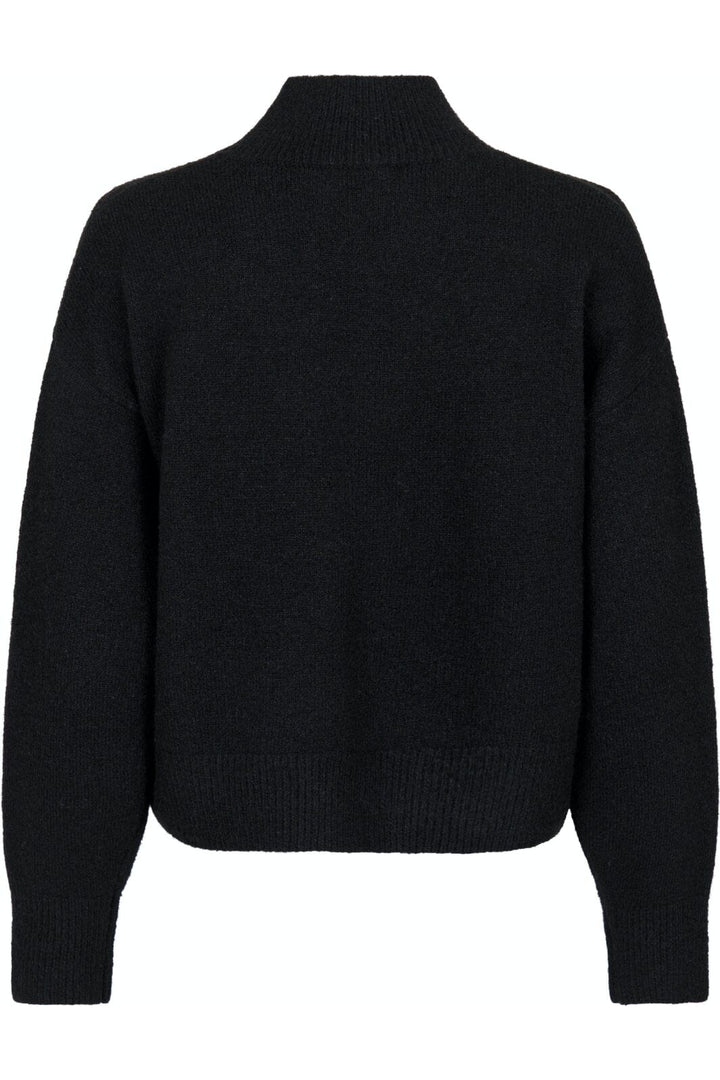 Neo Noir - Paulina Knit Blouse - Black Strikbluser 
