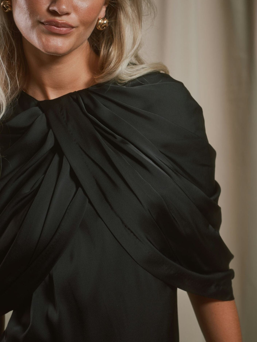 Neo Noir - Prisca Satin Dress 170739 - 100 - Black Kjoler 