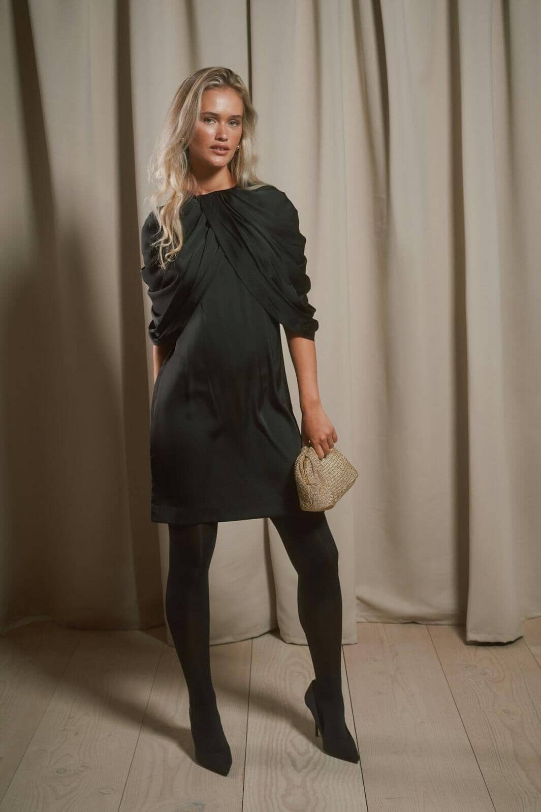 Neo Noir - Prisca Satin Dress 170739 - 100 - Black Kjoler 