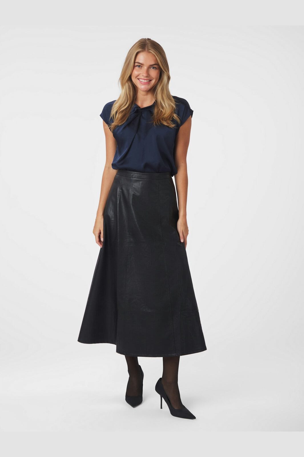 Neo Noir - Raya Faux Leather Skirt 167137 - 100 - Black