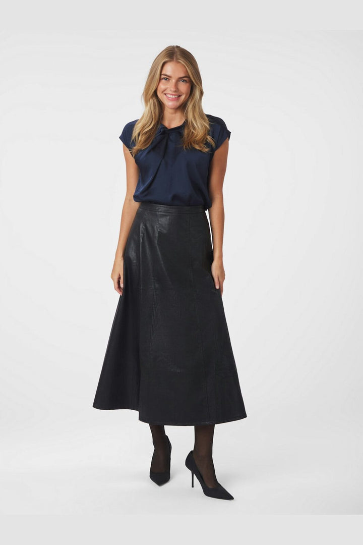 Neo Noir - Raya Faux Leather Skirt 167137 - 100 - Black