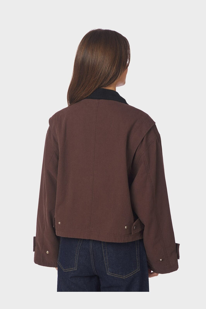 Neo Noir - Rivera Canvas Boxy Jacket 164402 - 210 - Brown