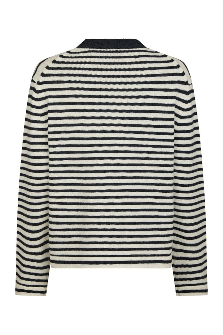 Neo Noir - Rivi Stripe Knit Sweater 164957 - 764 - White/Navy