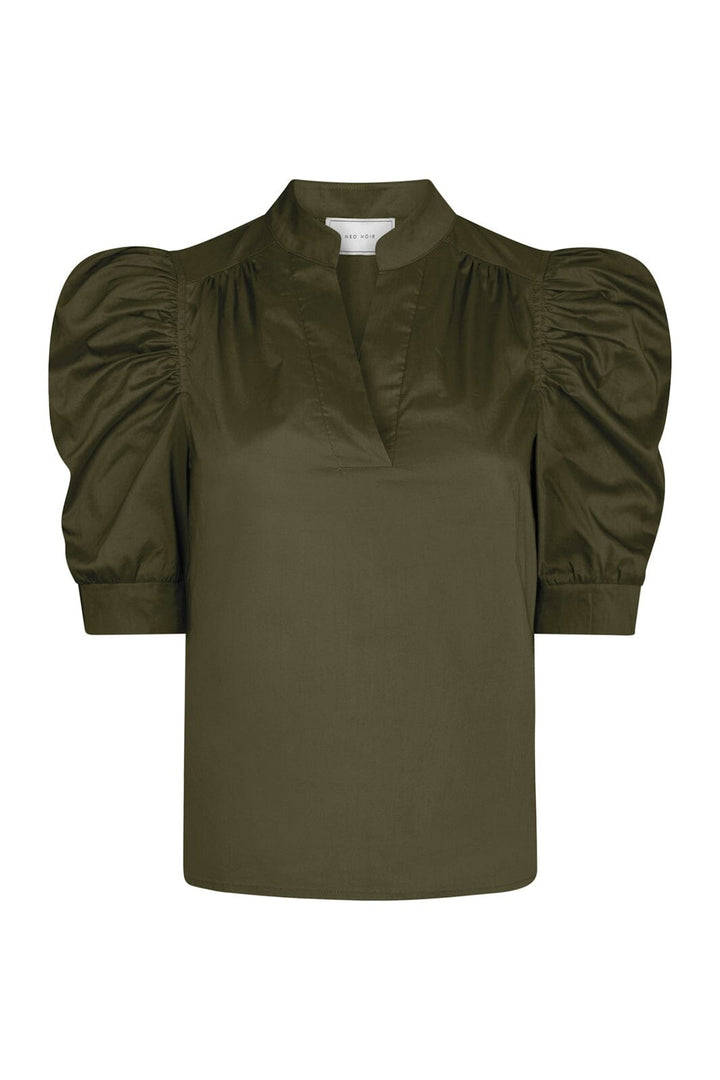 Neo Noir - Roella Poplin Blouse 164283 - 151 - Army
