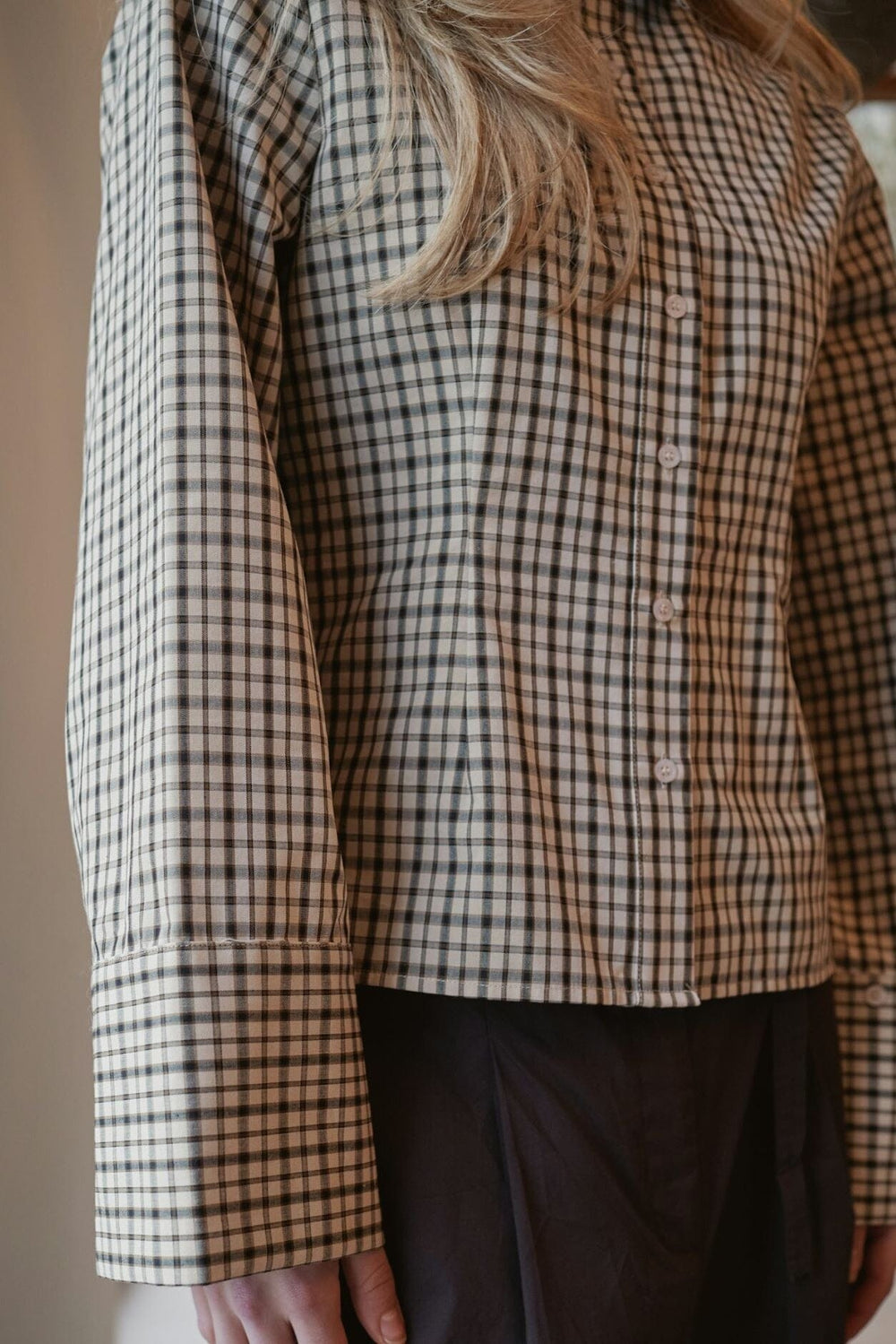 Neo Noir - Rosa Checked Shirt 167289 - 123 - Beige Skjorter 