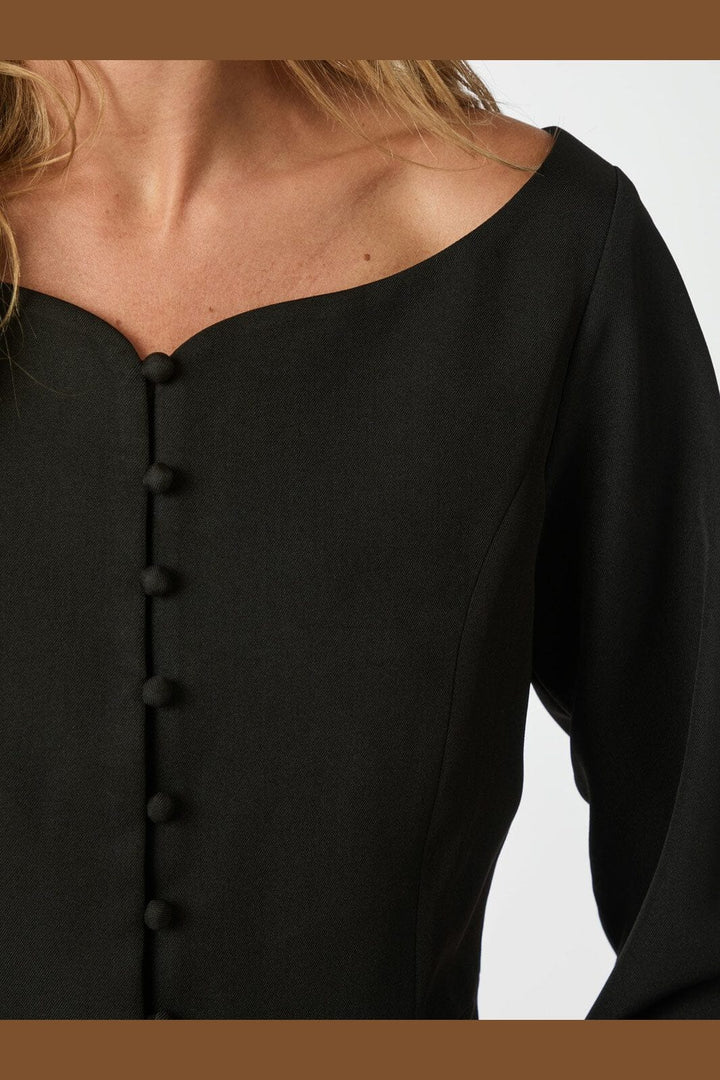 Neo Noir - Salsa Structure Blouse 166610 - 100 - Black