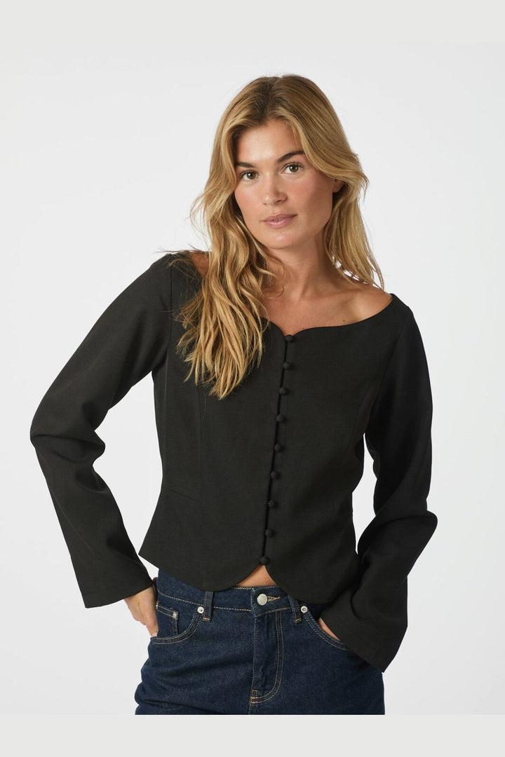 Neo Noir - Salsa Structure Blouse 166610 - 100 - Black