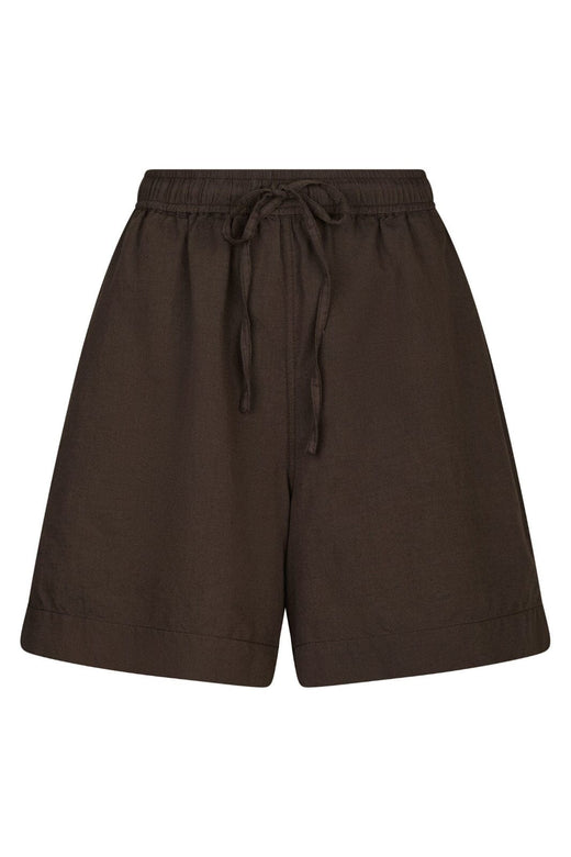 Neo Noir - Shala Linen Shorts 166102 - 676 - Dark Brown