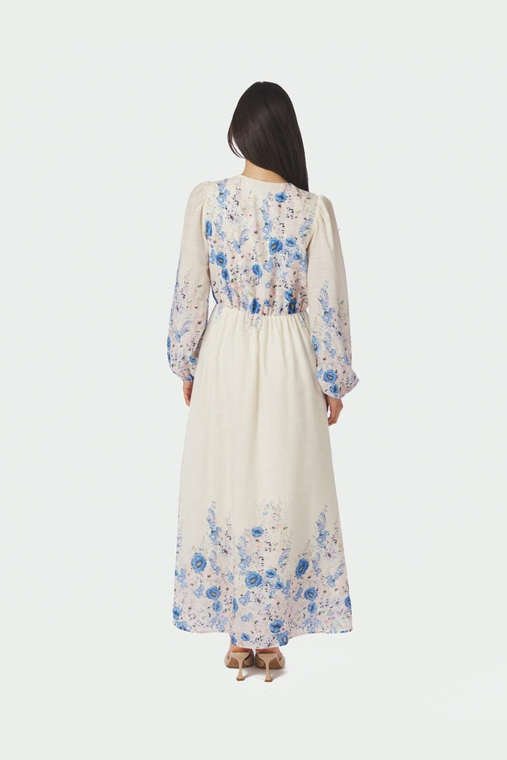 Neo Noir - Silfi Flower Print Dress 164828 - 140 - Blue