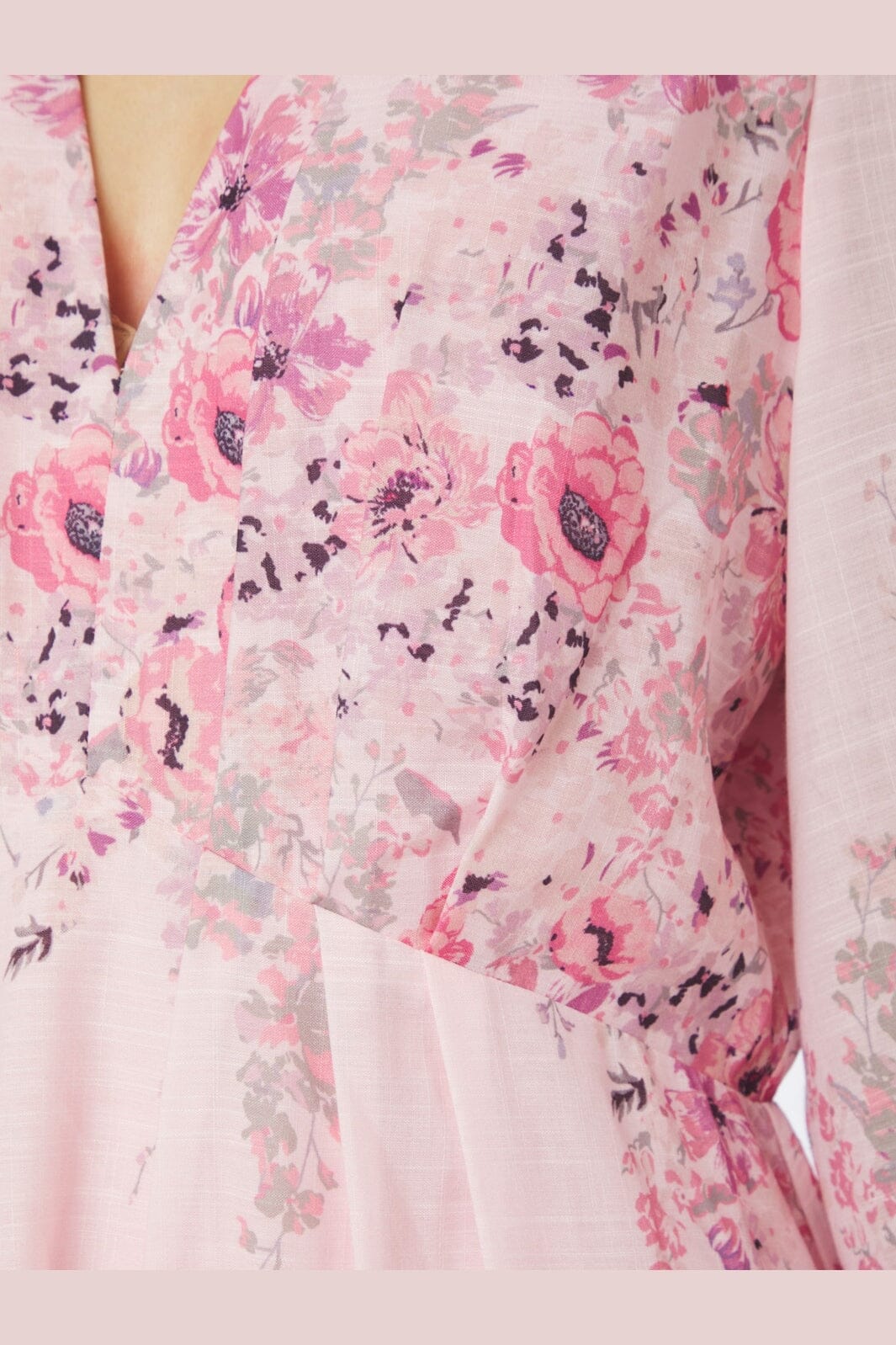 Neo Noir - Silfi Flower Print Dress 164828 - 630 - Dusty Rose